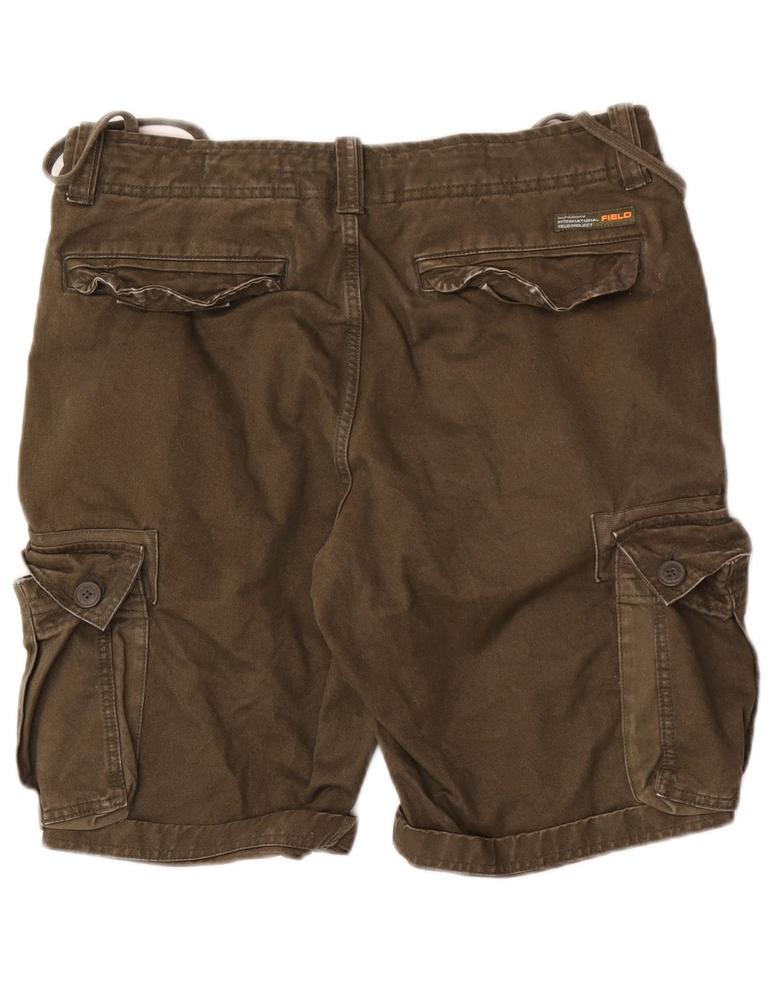 Superdry Herren Cargoshorts W32 Medium Khaki Baumwolle