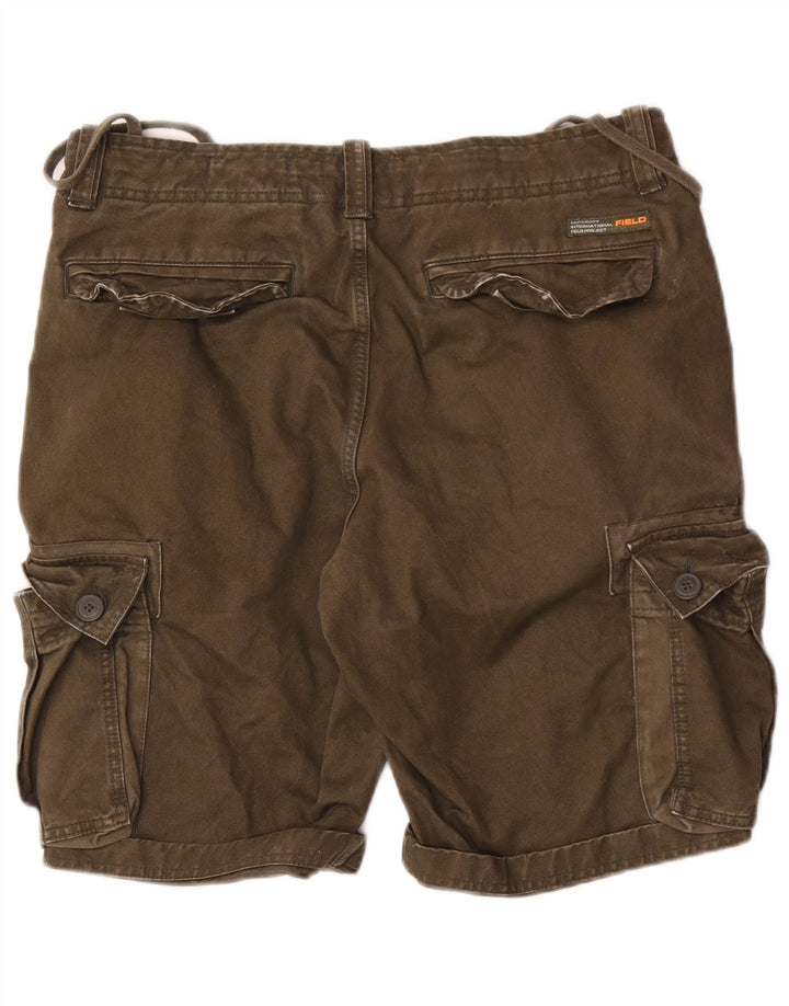 Superdry Herren Cargoshorts W32 Medium Khaki Baumwolle