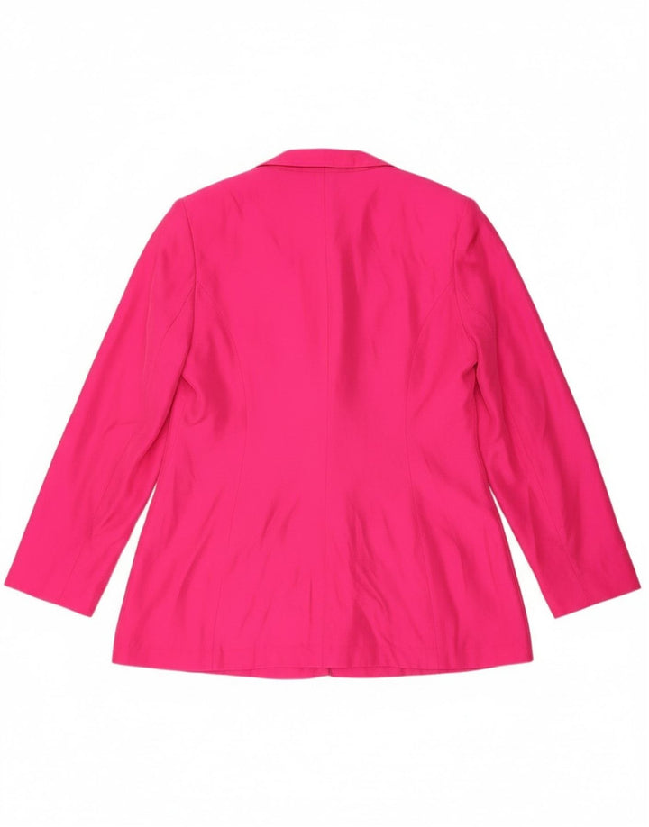 Yorn Damen-Blazerjacke mit 1 Knopf, EU 40, mittelrosa Seide