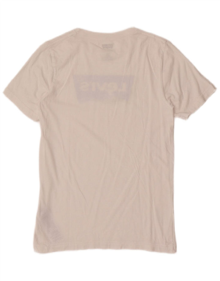 Levi's Jungen-T-Shirt mit Grafik, 13–14 Jahre, weiße Baumwolle