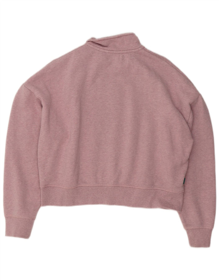 Superdry Damen-Pullover, übergroßer Crop-Sweatshirt, Gr. 16, Größe L, rosa meliert