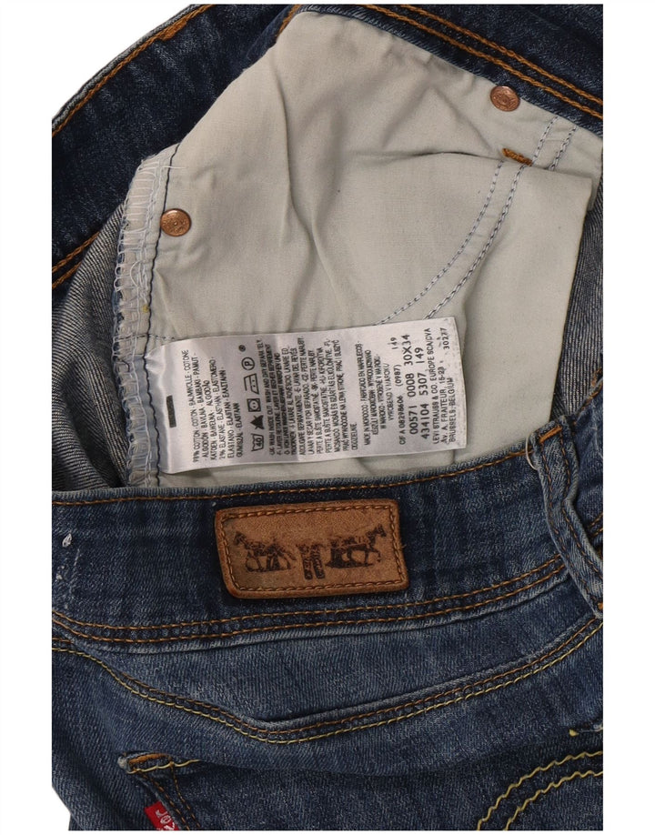 Levi's Damen 571 Slim Jeans W30 L28 Blaue Baumwolle