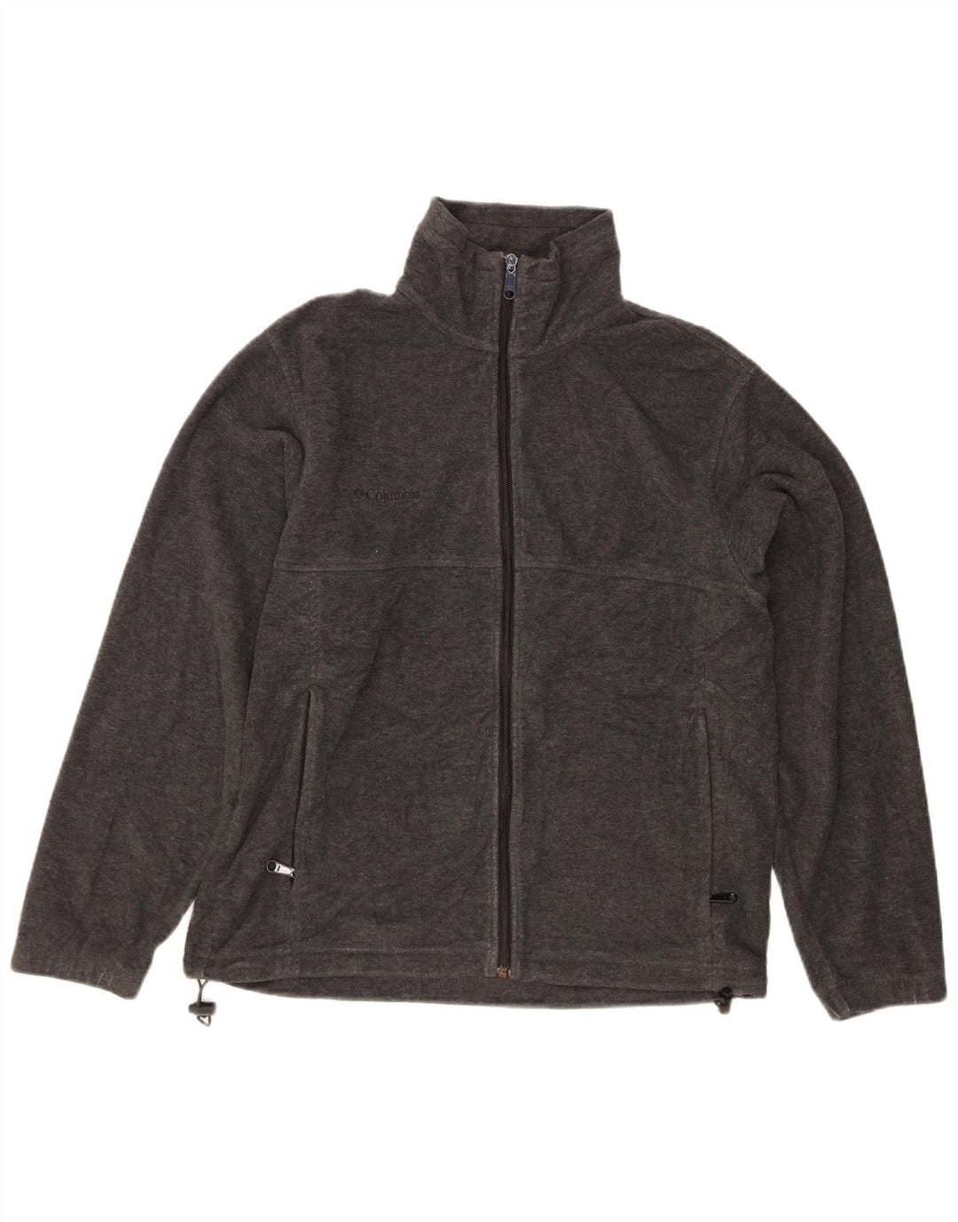COLUMBIA Mens Fleece Jacket UK 38 Medium Grey Polyester
