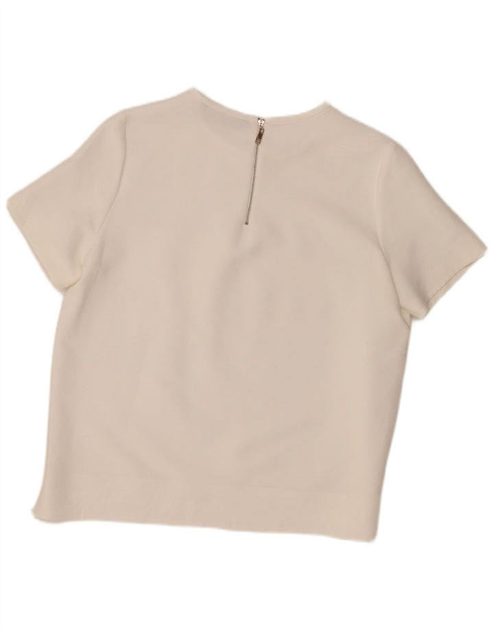 Zara Damen Bluse Top UK 18 XL Weiß