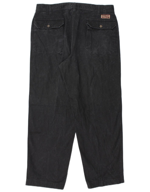 Marlboro Classics Herren Tapered Chino Hose EU 54 2XL W36 L31 Schwarz