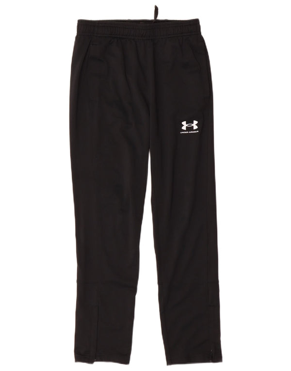 Under Armour Boys Tracksuit Trousers 9-10 Years Medium Black Polyester