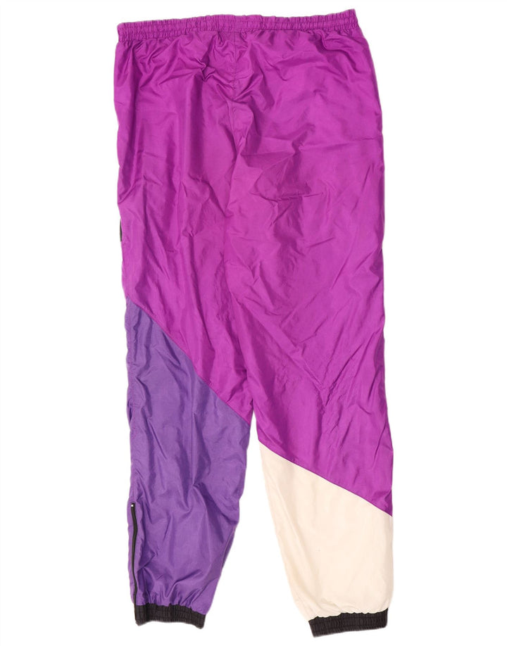 Active Herren-Trainingshose, Jogginghose, mittelviolett, Colourblock-Polyamid