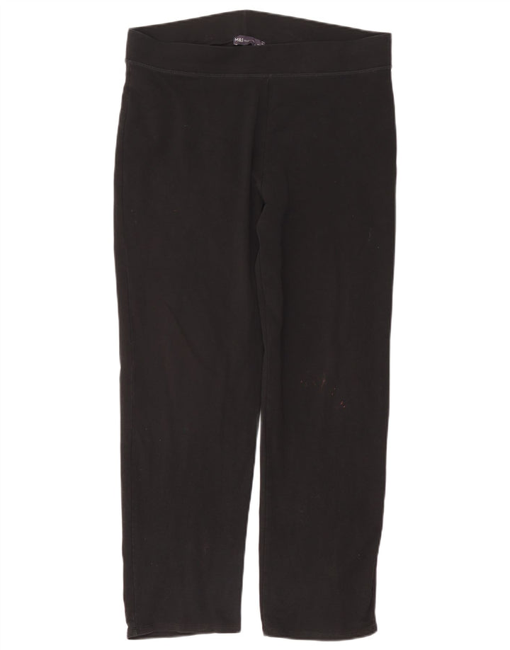 Marks & Spencer Damen Leggings UK 16 Große schwarze Baumwolle