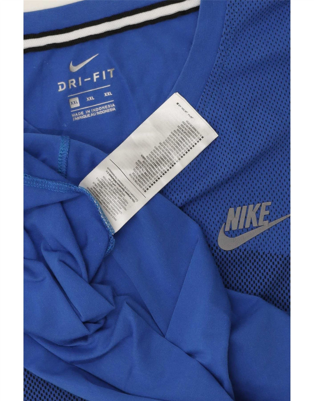 Nike Herren Dri Fit Weste Top 2XL Blau gepunktete Baumwolle