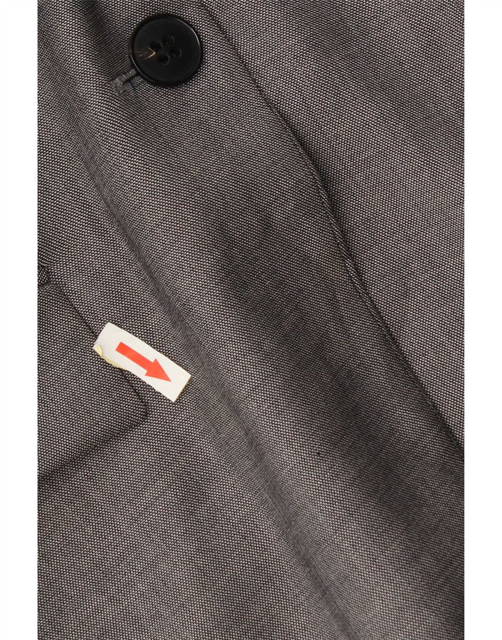 Hugo Boss Damen-Blazer mit 2 Knöpfen, UK 12, mittelgraue Wolle