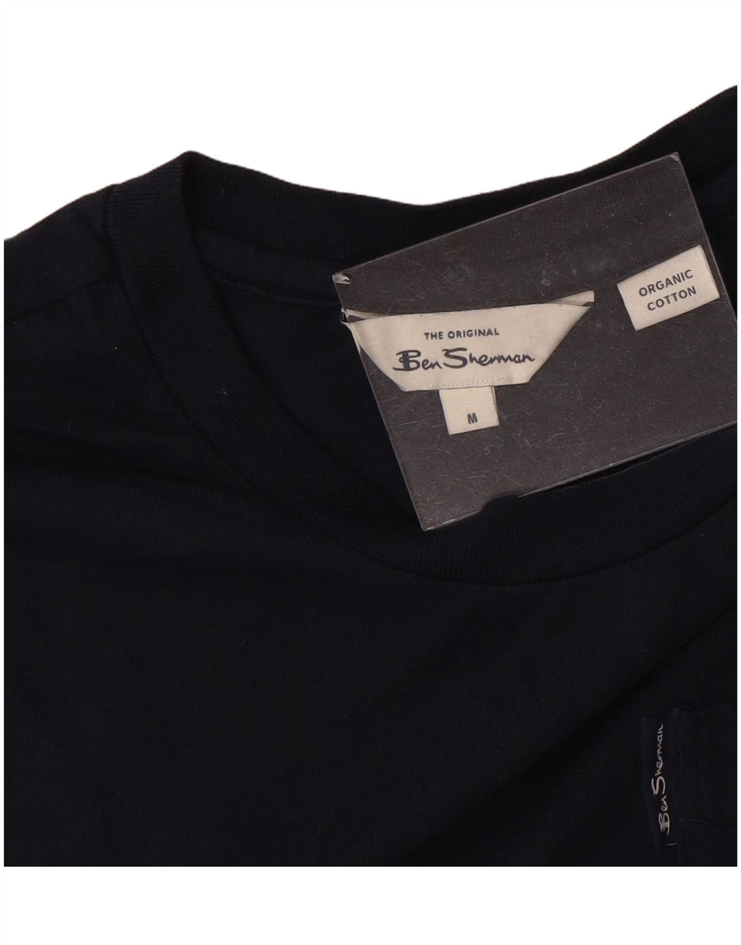 BEN SHERMAN Herren-T-Shirt-Oberteil, mittelmarineblaue Baumwolle