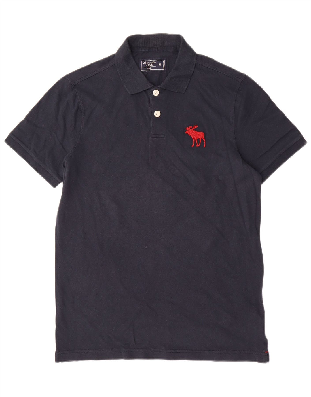 Abercrombie & Fitch Herren-Poloshirt aus mittelblauer Baumwolle