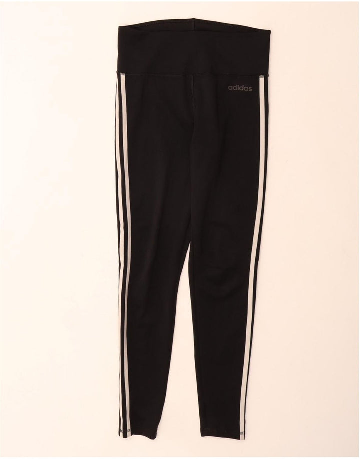 ADIDAS Damen Aeroready Leggings UK 12/14 Medium Schwarz Polyester