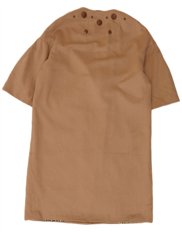 John Lewis Zweireihiger Mantel mit 3/4-Ärmeln für Damen, UK 16, Größe L, Beige