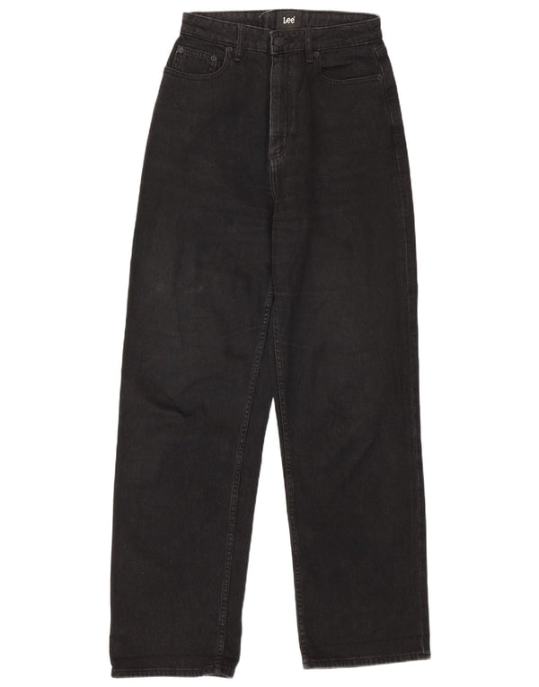 Lee Damen Baggy High Rise Jeans US 8 Medium W28 L30 Schwarze Baumwolle
