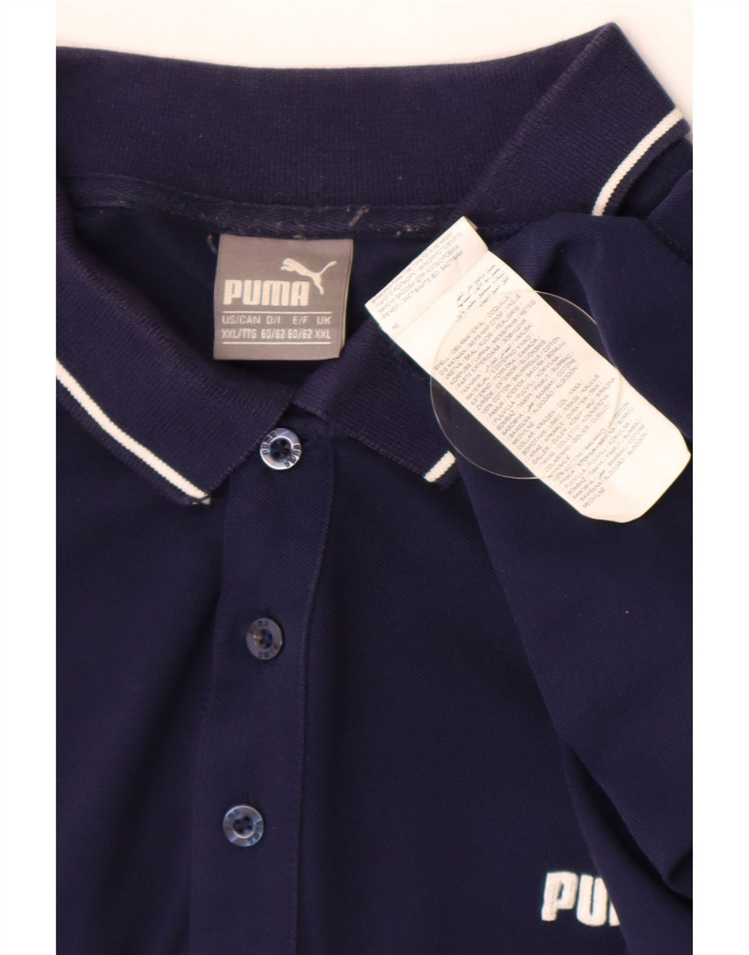 Puma Herren Poloshirt 2XL Marineblau Baumwolle