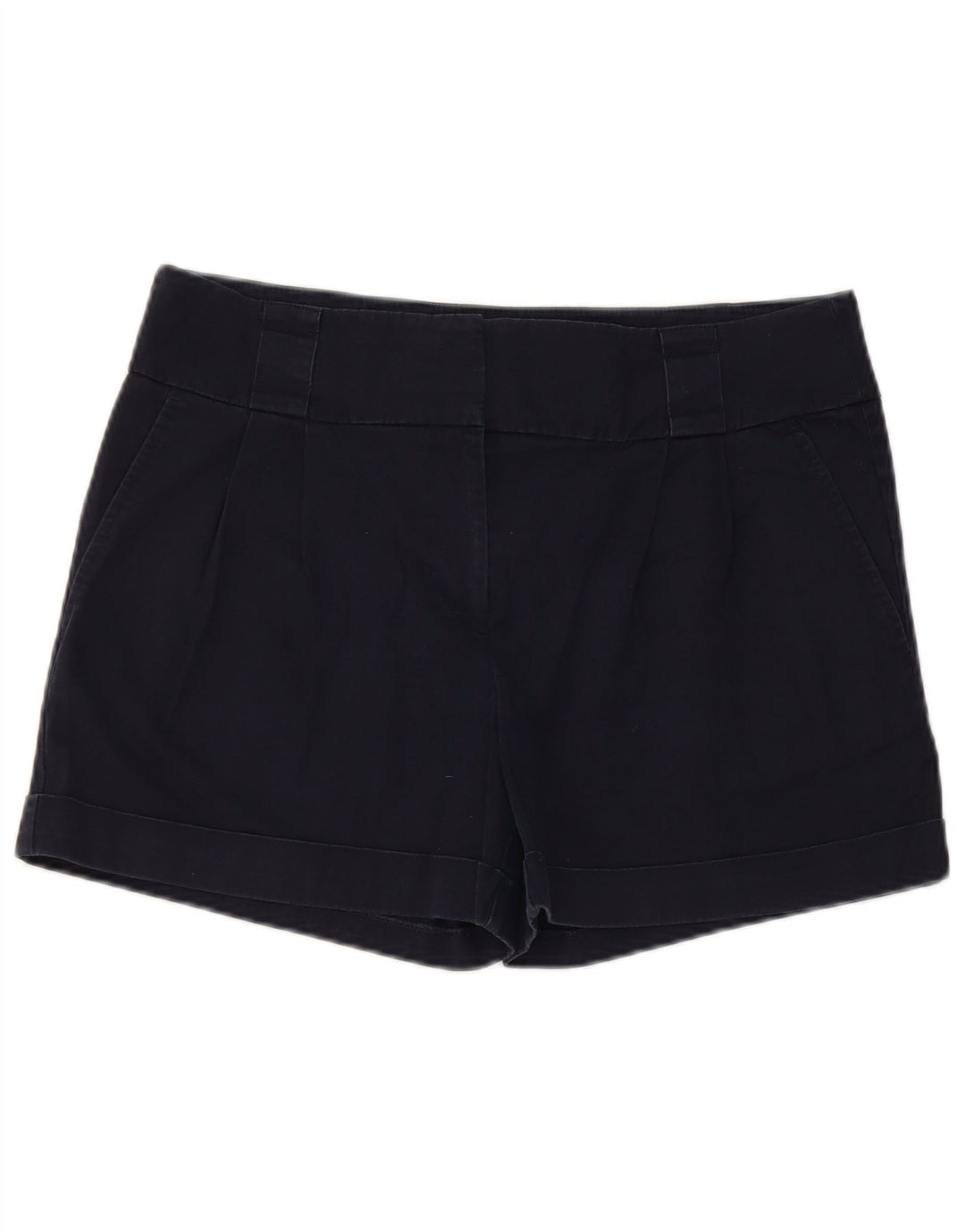 Oasis Damen-Chinoshorts UK 12 Medium W32 Marineblaue Baumwolle