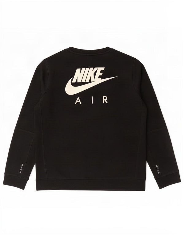 Nike Jungen-Sweatshirt mit Grafik, 13–14 Jahre, XL, schwarze Baumwolle