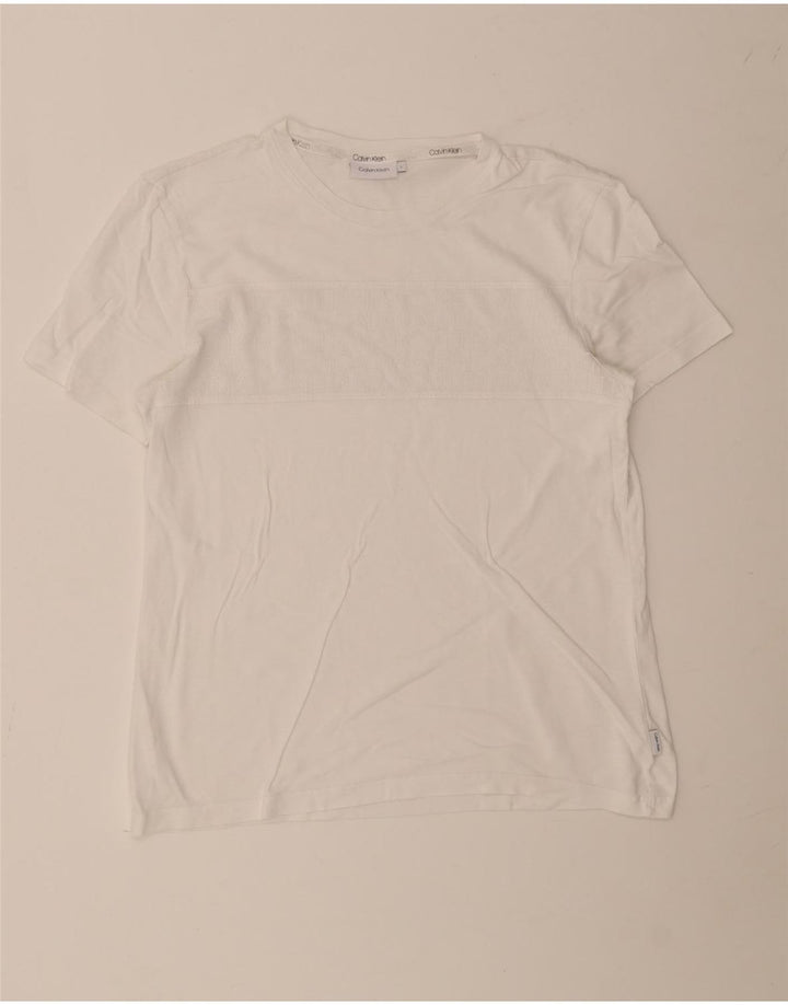 Calvin Klein Herren T-Shirt mit Grafik, Größe L, Weiß