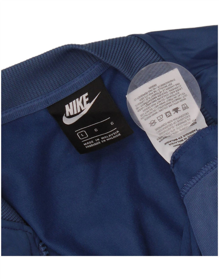 Nike Jungen-Trainingsanzugoberteil mit Grafik, 12–13 Jahre, Größe L, Blau, Farbblock