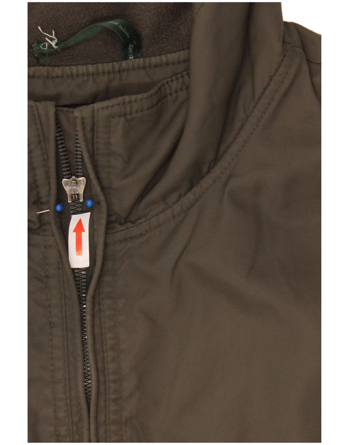 Zara Herren Bomberjacke UK 40 Large Khaki Nylon