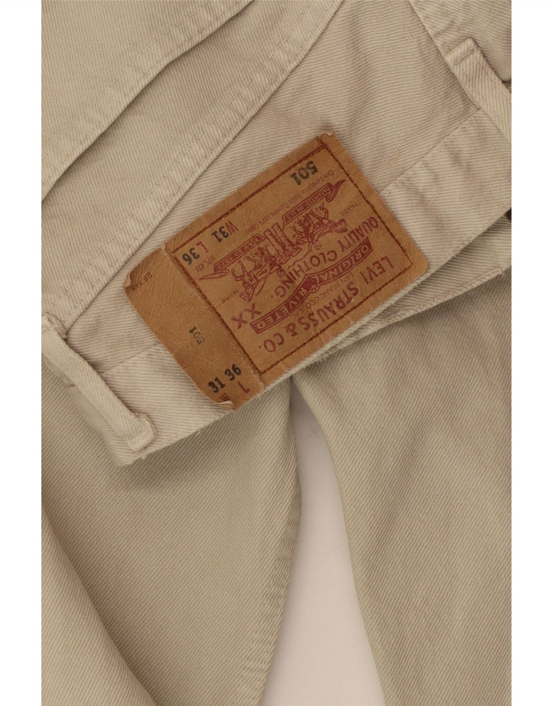 Levi's Herren 501 Straight Casual Hose W31 L30 Beige