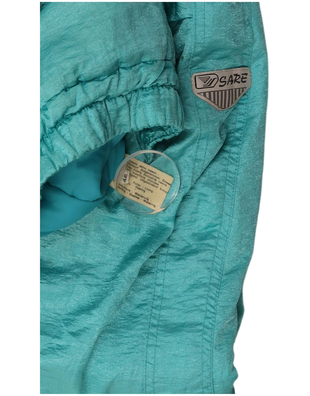 VINTAGE Damen Windjacke IT 46 Großes blaues Polyamid