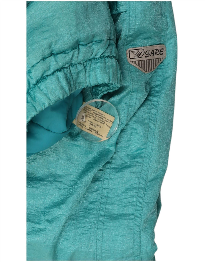 VINTAGE Damen Windjacke IT 46 Großes blaues Polyamid