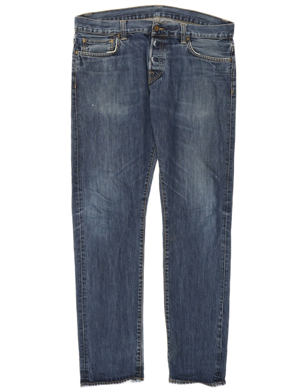 Carhartt Herren Straight Jeans W34 L34 Blaue Baumwolle