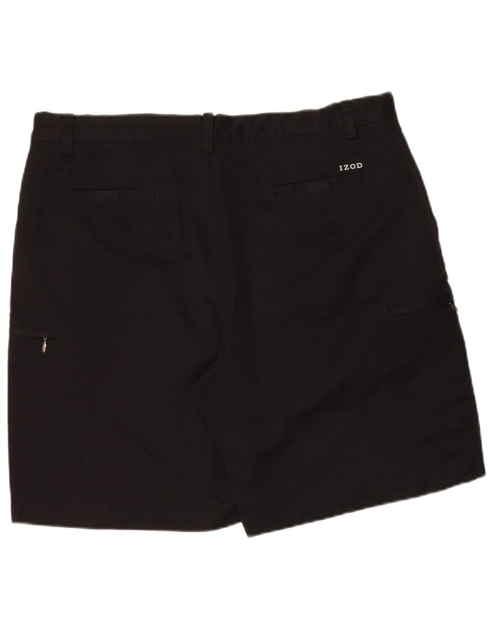 Izod Herren Chinoshorts W38 XL Schwarz Polyester