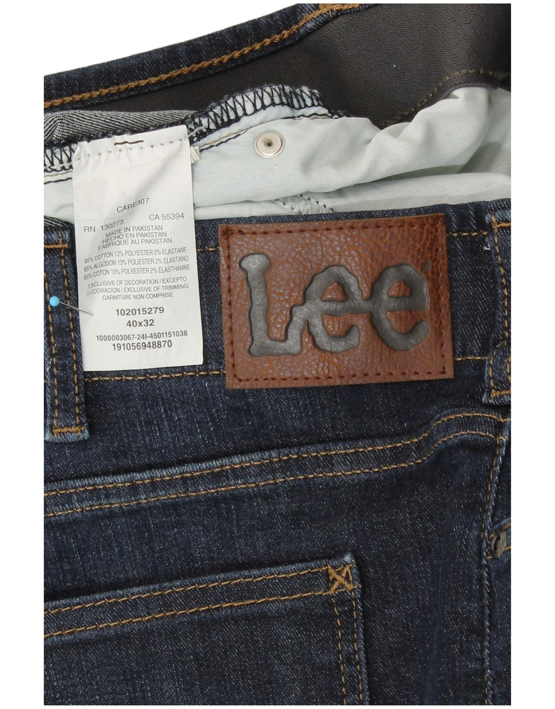 Lee Herren-Cropped-Jeans W40 L27 Marineblaue Baumwolle