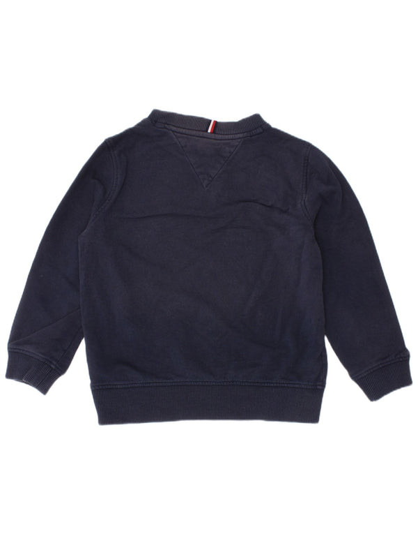 Tommy Hilfiger Grafik-Sweatshirt für Jungen, 3–4 Jahre, marineblaue Baumwolle