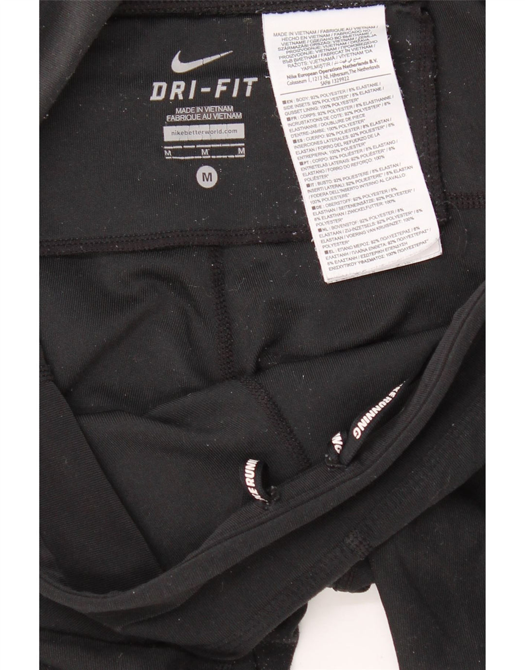 NIKE Womens Dri Fit Leggings UK 14 Medium  Black Polyester Vintage Nike and Second-Hand Nike from Messina Hembry 