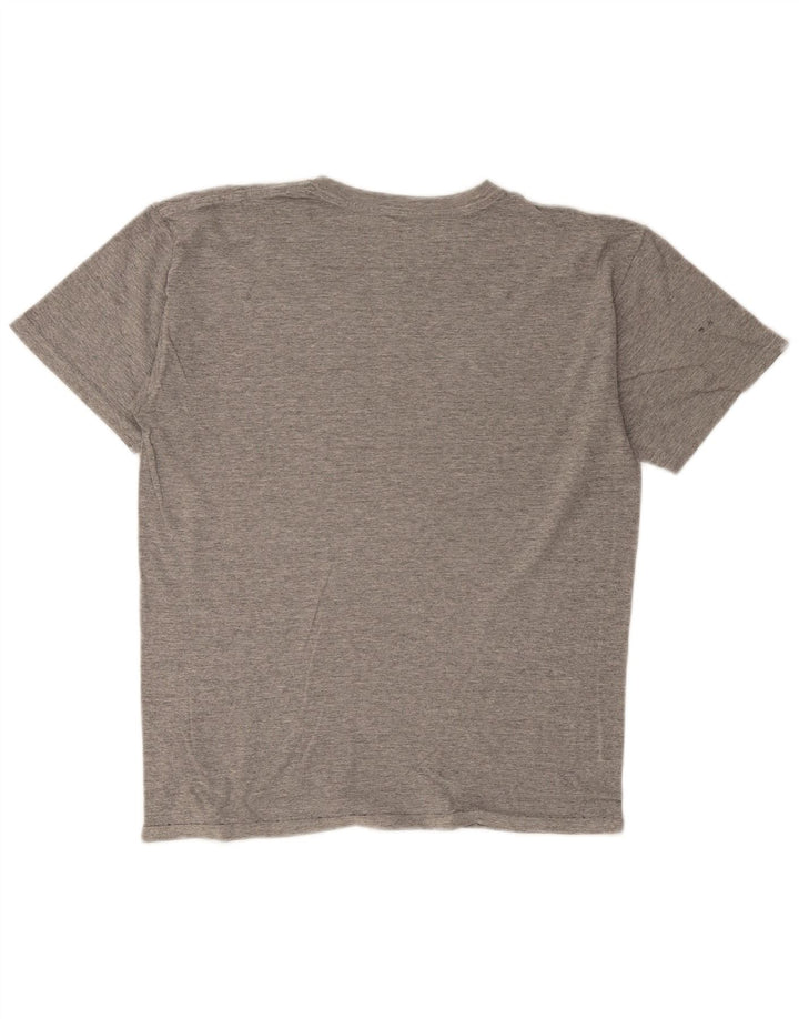 Vans Herren Grafik-T-Shirt-Oberteil aus mittelgrau gesprenkelter Baumwolle