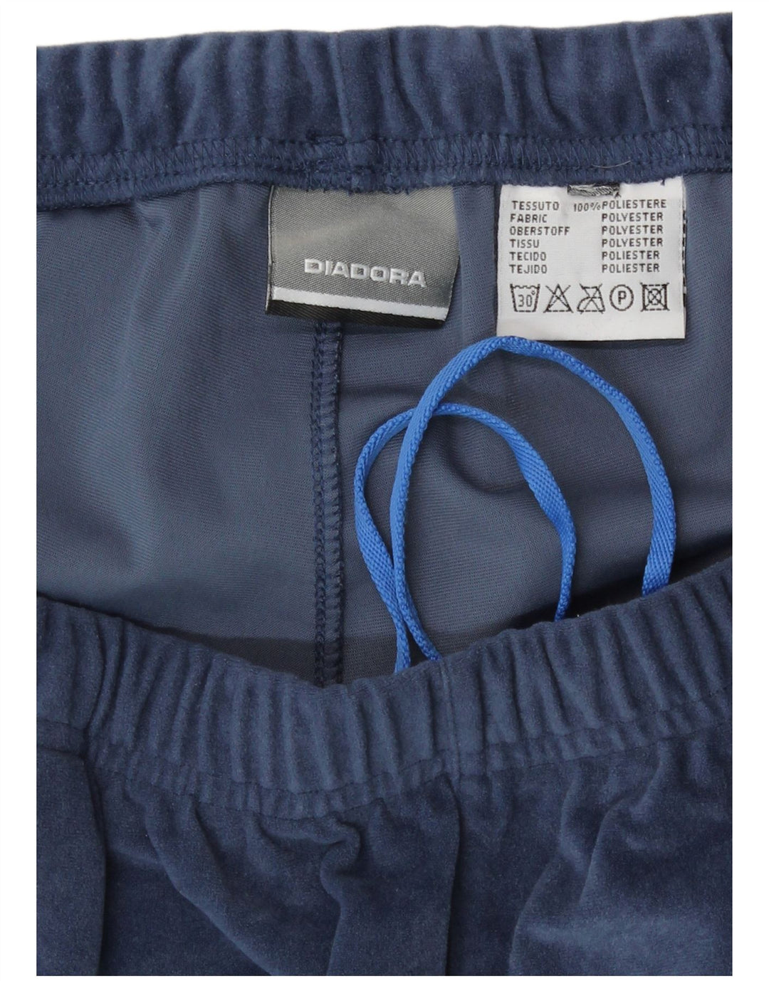 Diadora Herren-Trainingshose aus Velours, groß, marineblau, Polyester