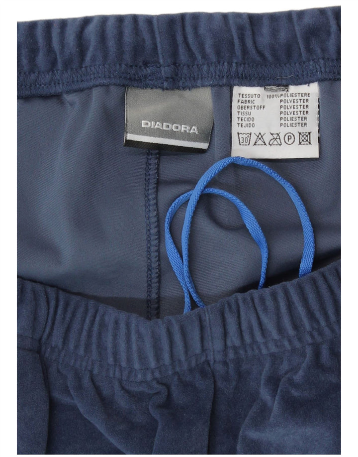 Diadora Herren-Trainingshose aus Velours, groß, marineblau, Polyester