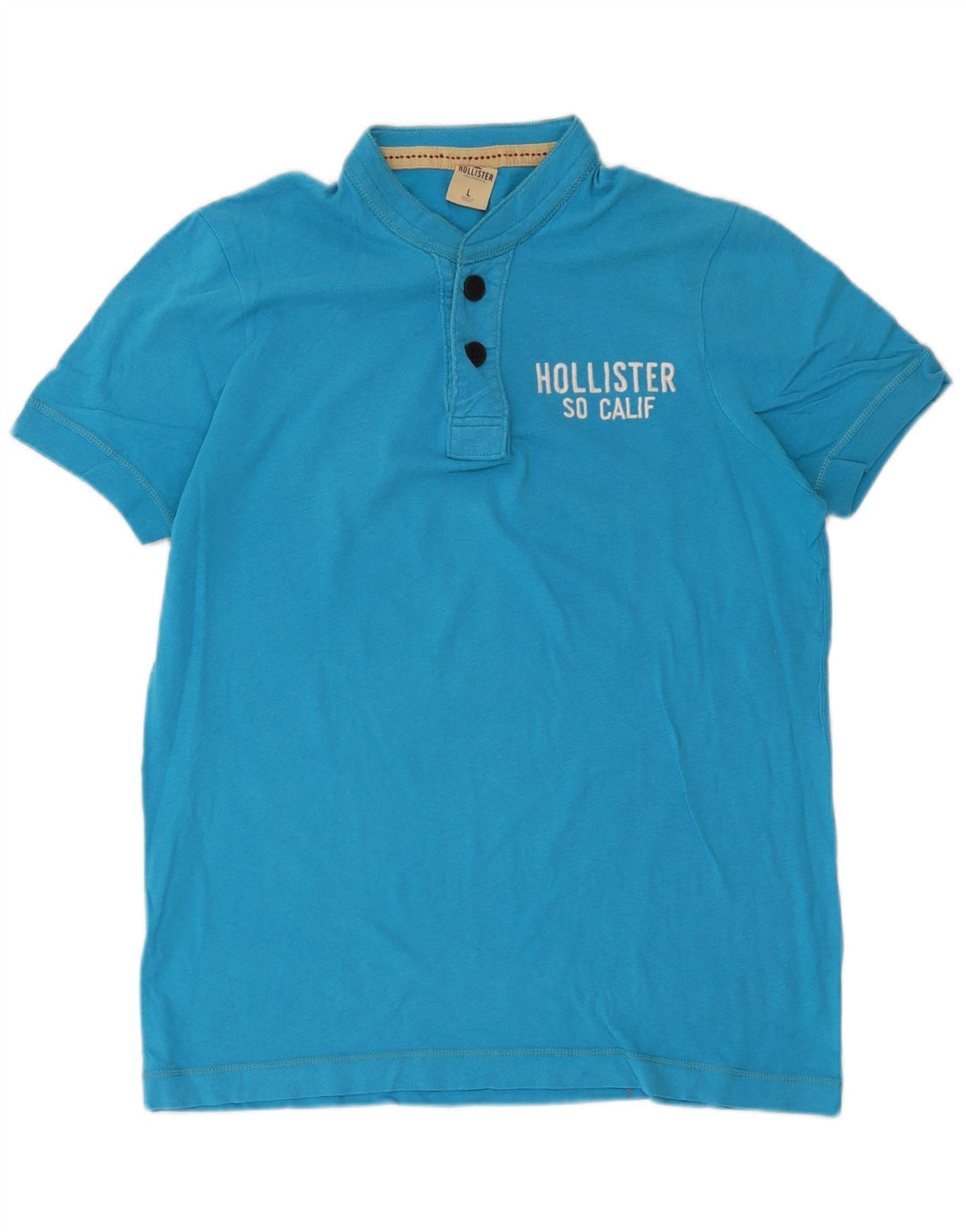 Hollister Herren-Poloshirt, große blaue Baumwolle