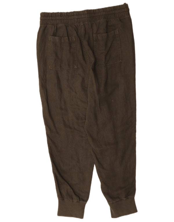 Marks & Spencer Damen Joggers Hose UK 16 Large W36 L29 Khaki Lyocell