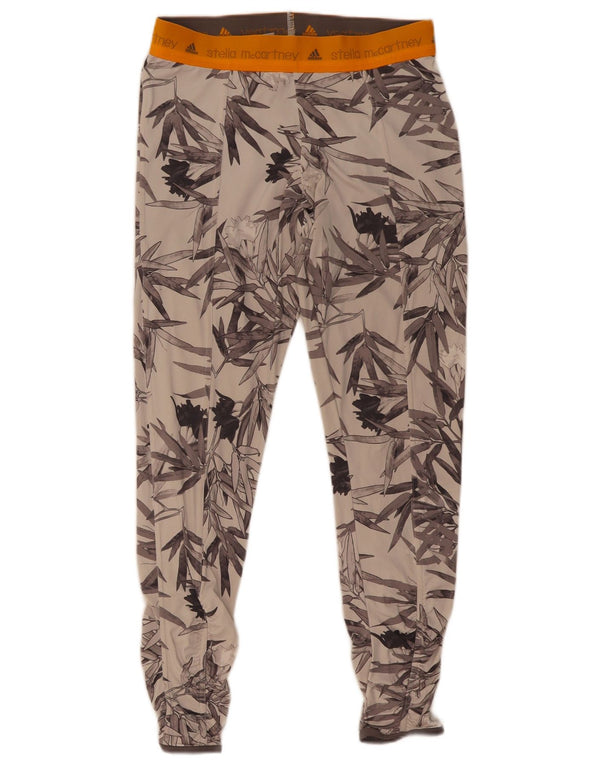 Adidas Damen Stella McCartney Graphic Leggings UK 8 Small Grau geblümt