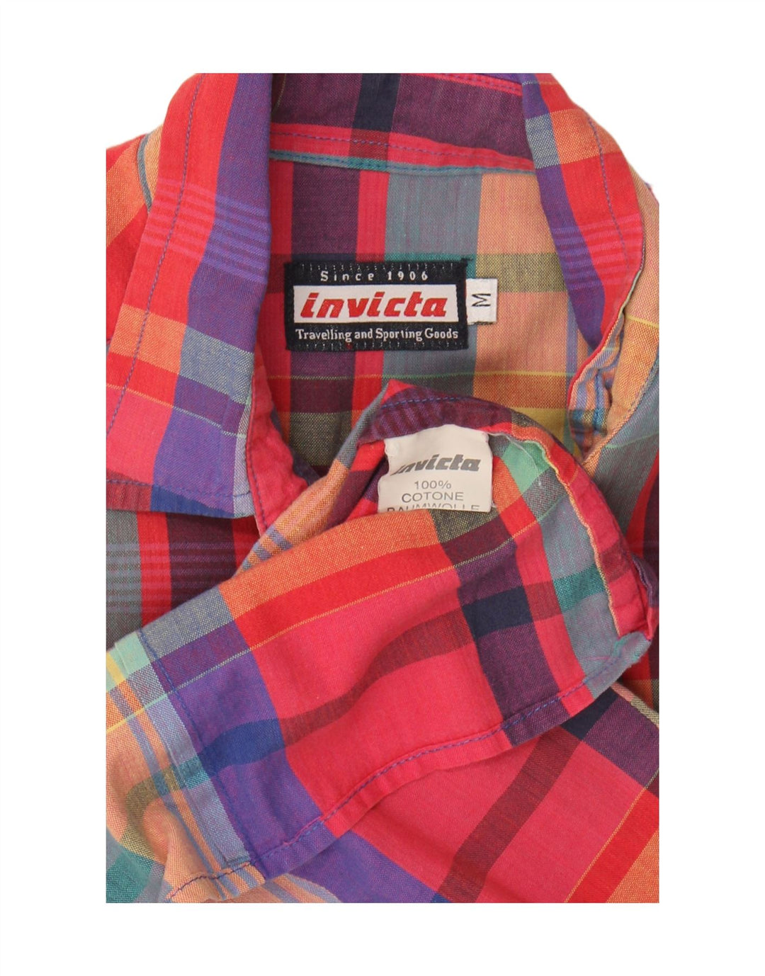 Invicta Damen ärmelloses Hemd UK 12 Medium Mehrfarbig kariert Baumwolle