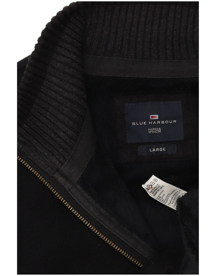 Marks & Spencer Herren Blue Harbor Trainingsanzug-Oberteil, Jacke, Größe L, Marineblau