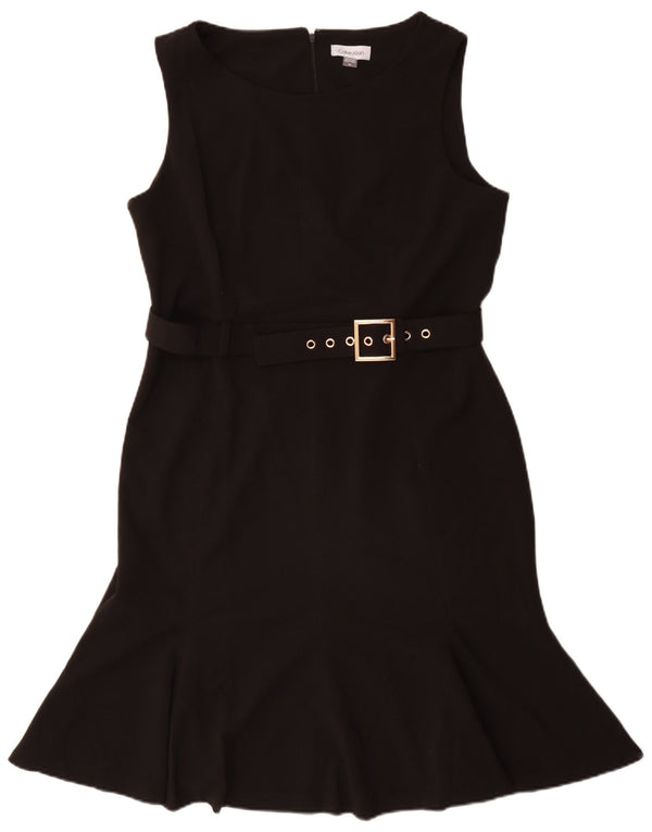 Calvin Klein Damen Ärmelloses Meerjungfrauenkleid US 14 XL Schwarz Polyester