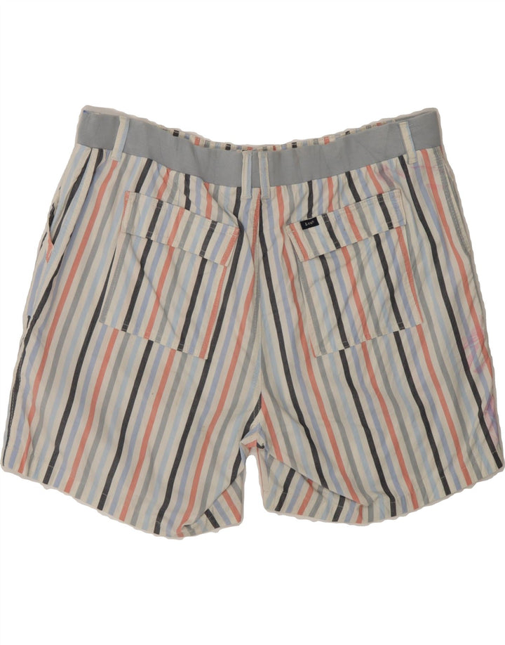 LEE Womens Regular Fit Bermuda Shorts US 18 2XL W36  Multicoloured Striped Vintage Lee and Second-Hand Lee from Messina Hembry 