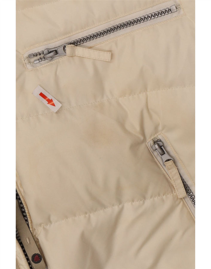 Americanino Wattierte Herrenjacke mit grafischer Kapuze, UK 40, Größe L, Weiß, Polyester