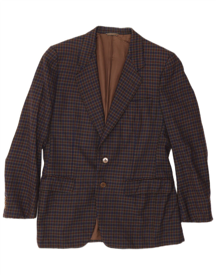 Aquascutum Herren-Blazer mit 2 Knöpfen, UK 38, mittelgroß, mehrfarbig, Gingham