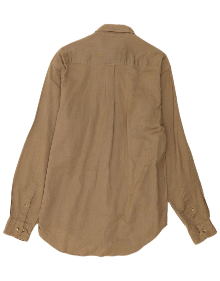 Boggi Herrenhemd aus mittlerer Khaki-Baumwolle