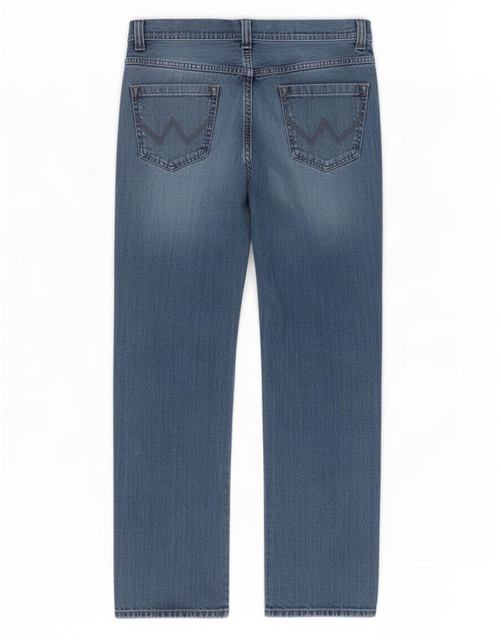 Wrangler Herren Wesley Regular Straight Jeans W36 L32 Blaue Baumwolle