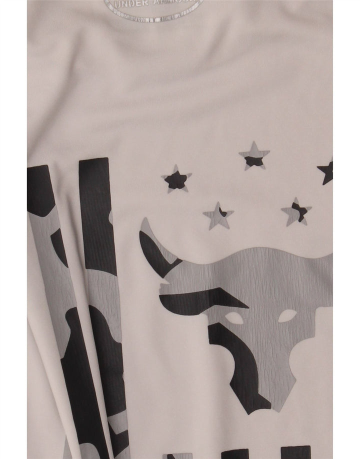 Under Armour Herren Heat Gear Graphic T-Shirt Top Mittelweißes Polyester