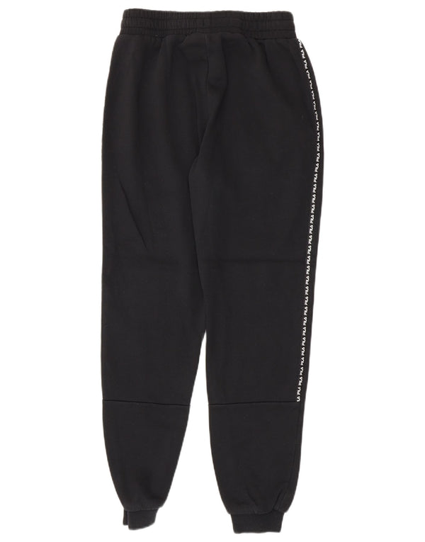 Fila Damen Trainingshose Jogger UK 6 XS Schwarz Baumwolle