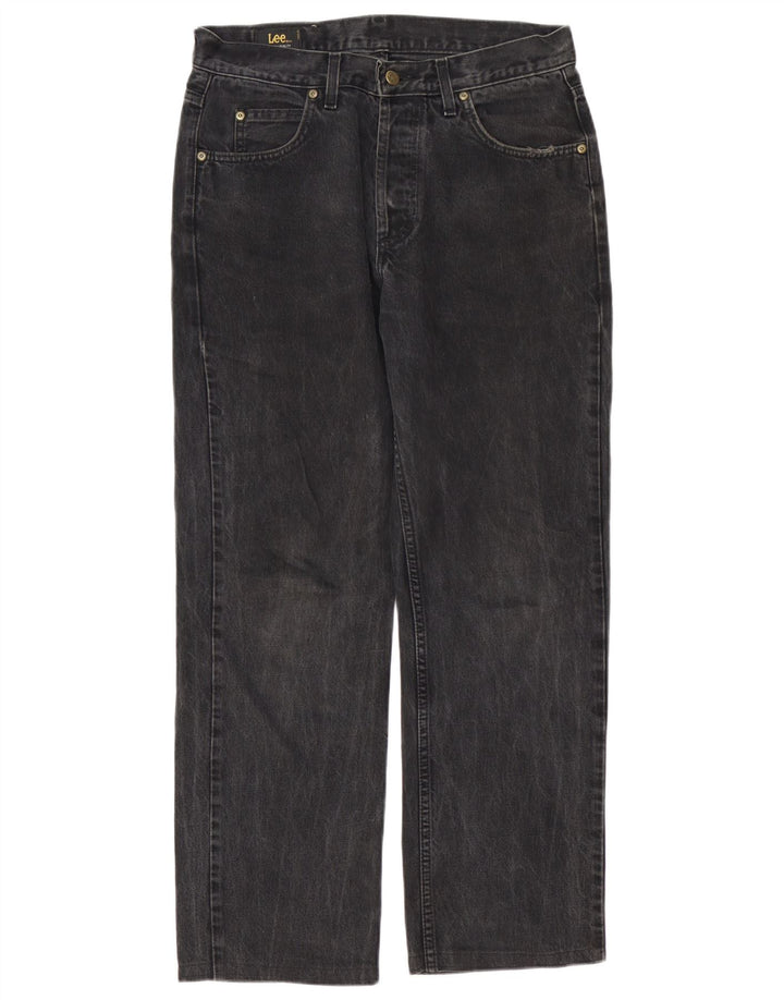 Lee Herren Straight Jeans W34 L29 Schwarz